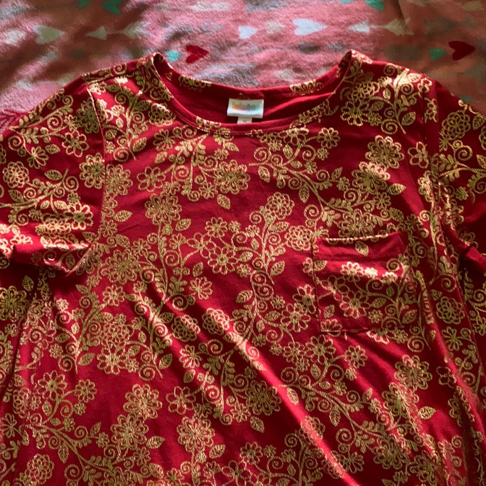 Carly Red with Gold foil
